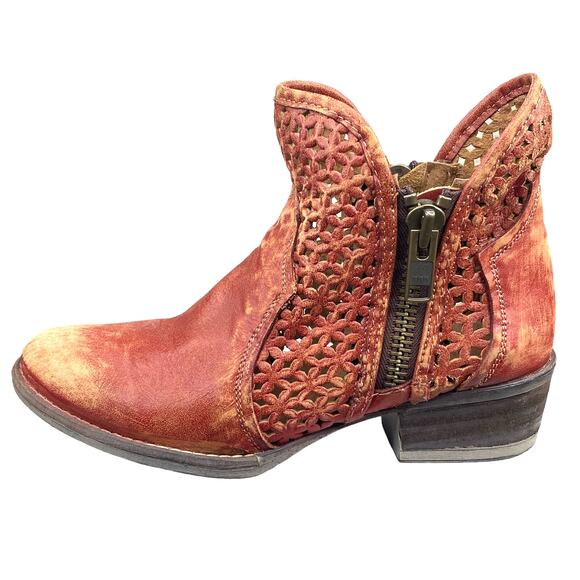 Circle G By Corral Women\'s Burnt Red Leather Distressed Western Boots Size US 8 main image 8